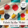 Abstract  Spiky Sun Shapes Colorful Seamless Pattern Digital Print Fabric by the Metre UK Sewing Quilting Textile
