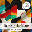 Abstract  Organic Curved Shapes Colorful Seamless Pattern Digital Print Fabric by the Metre UK Sewing Quilting Textile