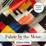 Abstract  Halftone Geometric Shapes Colorful Seamless Pattern Digital Print Fabric by the Metre UK Sewing Quilting Textile