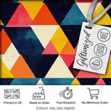 Abstract Colorful Triangle Mosaic Geometric Seamless Pattern Digital Print Fabric by the Metre UK Sewing Quilting Textile
