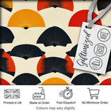 Abstract Japanese Folding Fan Minimal Seamless Pattern Digital Print Fabric by the Metre UK Sewing Quilting Textile