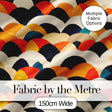 Abstract Scallop Wave Hills  Seamless Pattern Digital Print Fabric by the Metre UK Sewing Quilting Textile
