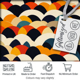 Abstract Scallop Wave Hills  Seamless Pattern Digital Print Fabric by the Metre UK Sewing Quilting Textile