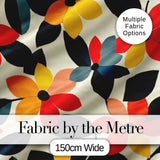 Abstract Floral Petal Leaves Modern Seamless Pattern Digital Print Fabric by the Metre UK Sewing Quilting Textile