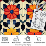 Abstract Bold Floral  Bloom Symmetry Seamless Pattern Digital Print Fabric by the Metre UK Sewing Quilting Textile