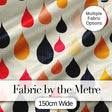 Abstract Hanging Teardrop Motif  Minimal Seamless Pattern Digital Print Fabric by the Metre UK Sewing Quilting Textile