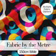 Abstract Colorful Spiral Swirl  Geometry Seamless Pattern Digital Print Fabric by the Metre UK Sewing Quilting Textile