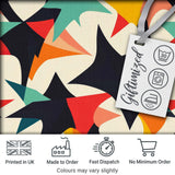 Abstract Bold Starburst Shapes Modern Art Seamless Pattern Digital Print Fabric by the Metre UK Sewing Quilting Textile