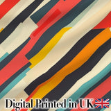 Abstract Angled Color Block Stripes Contemporary Seamless Pattern Digital Print Fabric by the Metre UK Sewing Quilting Textile