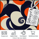 Abstract Organic Curved Shapes Bold Modern Seamless Pattern Digital Print Fabric by the Metre UK Sewing Quilting Textile