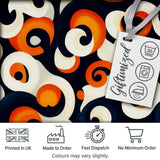 Abstract  Spiral Swirl Bold Contrast Seamless Pattern Digital Print Fabric by the Metre UK Sewing Quilting Textile