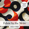 Abstract  Swirl Shapes Bold Contrast Seamless Pattern Digital Print Fabric by the Metre UK Sewing Quilting Textile