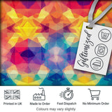 Abstract Kaleidoscope Prism Shapes Vibrant Symmetry Seamless Pattern Digital Print Fabric by the Metre UK Sewing Quilting Textile