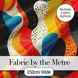 Abstract Organic Blob Shapes Dotted Texture Bold Colors Seamless Pattern Digital Print Fabric by the Metre UK Sewing Quilting Textile