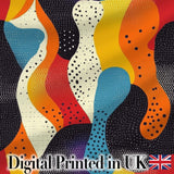 Abstract Organic Blob Shapes Dotted Texture Bold Colors Seamless Pattern Digital Print Fabric by the Metre UK Sewing Quilting Textile