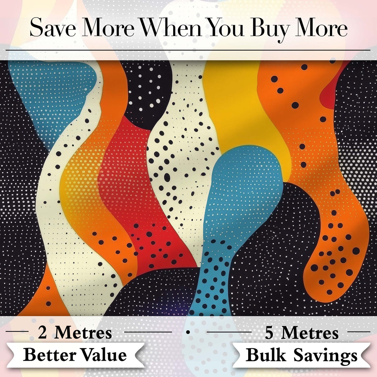 Abstract Organic Blob Shapes Dotted Texture Bold Colors Seamless Pattern Digital Print Fabric by the Metre UK Sewing Quilting Textile