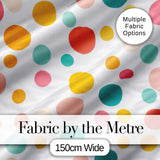 Abstract Colorful Polka Dot Minimal Pastel Shapes Seamless Pattern Digital Print Fabric by the Metre UK Sewing Quilting Textile