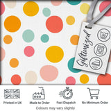 Abstract Colorful Polka Dot Minimal Pastel Shapes Seamless Pattern Digital Print Fabric by the Metre UK Sewing Quilting Textile