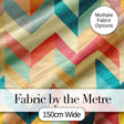 Abstract Bold Chevron Pattern  Colorful Zigzag Seamless Pattern Digital Print Fabric by the Metre UK Sewing Quilting Textile