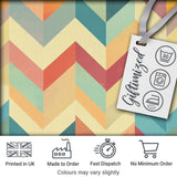 Abstract Bold Chevron Pattern  Colorful Zigzag Seamless Pattern Digital Print Fabric by the Metre UK Sewing Quilting Textile
