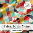 Abstract Pastel Mosaic Irregular Geometric Shapes Modern Seamless Pattern Digital Print Fabric by the Metre UK Sewing Quilting Textile