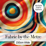 Abstract Wavy Layered Circular Lines  Gradient Seamless Pattern Digital Print Fabric by the Metre UK Sewing Quilting Textile