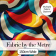 Bold  Swirl Shapes Vibrant Abstract Flow Seamless Pattern Digital Print Fabric by the Metre UK Sewing Quilting Textile