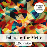Vibrant Low Poly Abstract Triangles Colorful Seamless Pattern Digital Print Fabric by the Metre UK Sewing Quilting Textile