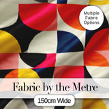 Bold Mid Century Abstract Curved Shapes Color Block Seamless Pattern Digital Print Fabric by the Metre UK Sewing Quilting Textile