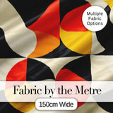 Modern  Abstract Rounded Shapes Minimal Seamless Pattern Digital Print Fabric by the Metre UK Sewing Quilting Textile