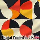 Modern  Abstract Rounded Shapes Minimal Seamless Pattern Digital Print Fabric by the Metre UK Sewing Quilting Textile