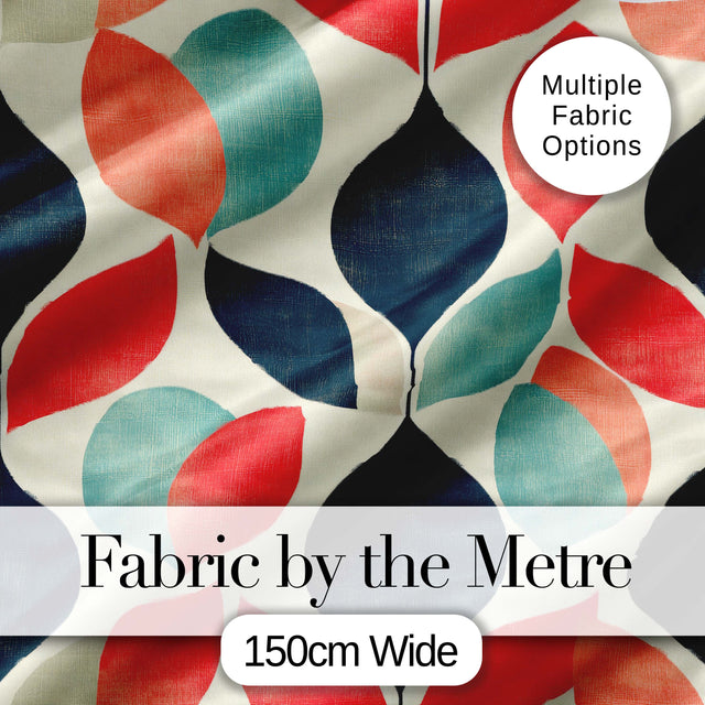 Textured Leaf Organic Shapes Scandinavian Style Seamless Pattern Digital Print Fabric by the Metre UK Sewing Quilting Textile