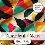 Abstract Organic Leaf Shapes Mid Century Modern Seamless Pattern Digital Print Fabric by the Metre UK Sewing Quilting Textile