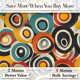 Circle Geometric Abstract Pattern Bold Color Seamless Pattern Digital Print Fabric by the Metre UK Sewing Quilting Textile