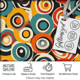 Circle Geometric Abstract Pattern Bold Color Seamless Pattern Digital Print Fabric by the Metre UK Sewing Quilting Textile