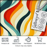 Wavy Stripes Color Flow Abstract Pattern Seamless Pattern Digital Print Fabric by the Metre UK Sewing Quilting Textile