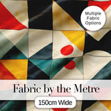 Mid Century Triangle Geometric Abstract Pattern Seamless Pattern Digital Print Fabric by the Metre UK Sewing Quilting Textile