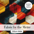 Rustic Hexagon Geometric Texture Pattern Seamless Pattern Digital Print Fabric by the Metre UK Sewing Quilting Textile