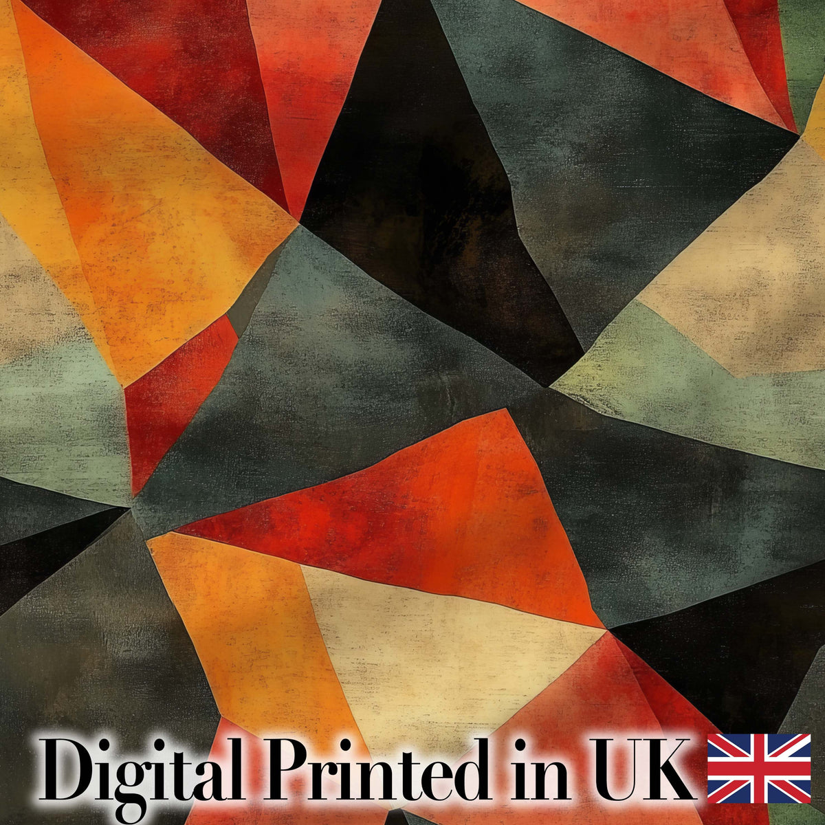 Hexagon Mosaic Colorful Geometric Pattern Seamless Pattern Digital Print Fabric by the Metre UK Sewing Quilting Textile