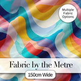 Soft Abstract Fluid Shapes Pastel Pattern Seamless Pattern Digital Print Fabric by the Metre UK Sewing Quilting Textile