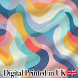 Soft Abstract Fluid Shapes Pastel Pattern Seamless Pattern Digital Print Fabric by the Metre UK Sewing Quilting Textile