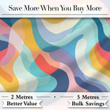 Soft Abstract Fluid Shapes Pastel Pattern Seamless Pattern Digital Print Fabric by the Metre UK Sewing Quilting Textile