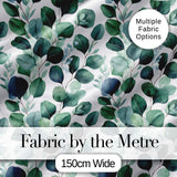 Watercolor Eucalyptus Leaves Soft Botanical Seamless Pattern Digital Print Fabric by the Metre UK Sewing Quilting Textile