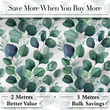 Watercolor Eucalyptus Leaves Soft Botanical Seamless Pattern Digital Print Fabric by the Metre UK Sewing Quilting Textile