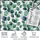 Watercolor Eucalyptus Leaves Soft Botanical Seamless Pattern Digital Print Fabric by the Metre UK Sewing Quilting Textile