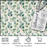 Soft Green Eucalyptus Leaves Watercolor Botanical Seamless Pattern Digital Print Fabric by the Metre UK Sewing Quilting Textile