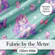Cute Unicorn Pastel Stars Birds Bows Candy Mint Seamless Pattern Digital Print Fabric by the Metre UK Sewing Quilting Textile