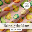 Cute Kawaii Autumn Vegetables Corn Pumpkin Carrot Peach Seamless Pattern Digital Print Fabric by the Metre UK Sewing Quilting Textile