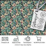 Soft Teal Pink Floral Vine Classic Seamless Pattern Digital Print Fabric by the Metre UK Sewing Quilting Textile