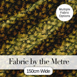 Muted Olive Cannabis Leaf Vintage Style Seamless Pattern Digital Print Fabric by the Metre UK Sewing Quilting Textile